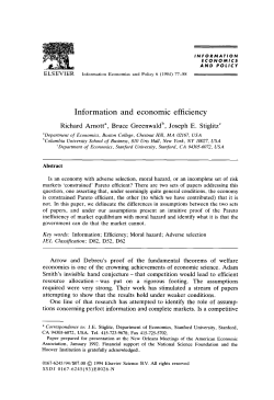 Information and economic efficiency