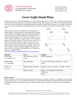 Grow-Light Stand Plans - Cornell Cooperative Extension Rockland