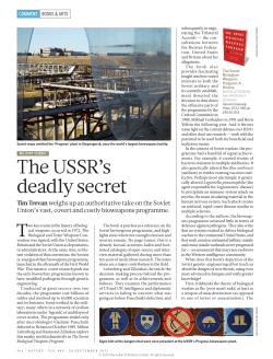 The USSR`s deadly secret