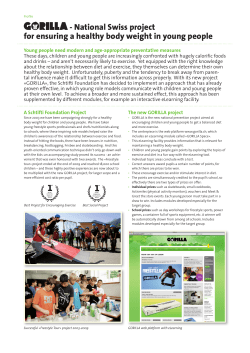 National Swiss project for ensuring a healthy body