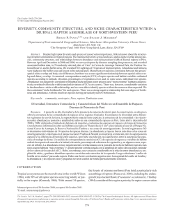 Diversity, community structure, and niche characteristics within a