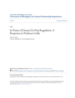 In Praise of (Some) Ex Post Regulation