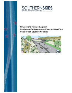 NZTA Erosion and Sediment Control Standard Road Test