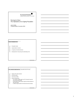 Panning for Silver The Implications of an Ageing Population