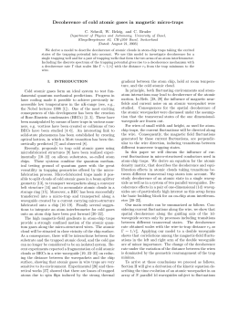 Decoherence of cold atomic gases in magnetic micro