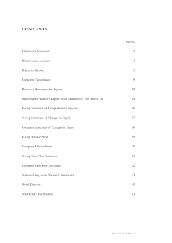 Peel Hotels Report and Financial Statement February 2012