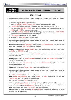 2&ordf; s&eacute;rie ens. m&eacute;dio exerc&iacute;cios