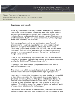 new orleans nostalgia - New Orleans Bar Association