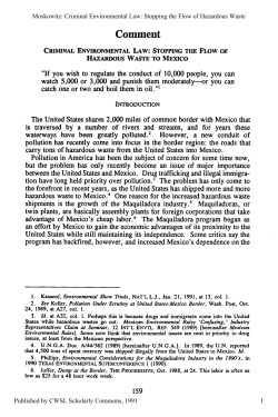 Stopping the Flow of Hazardous Waste to Mexico