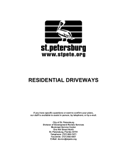 residential driveways - City of St. Petersburg