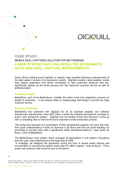 CASE STUDY: A NEW SYSTEM THAT HAS RESULTED IN