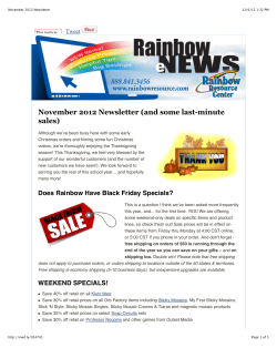 November 2012 Newsletter