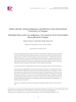 Ethnic Identity among Indigenous and Mestizos from