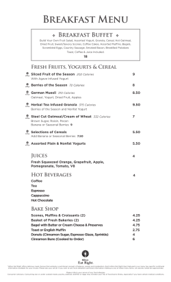 Breakfast Menu