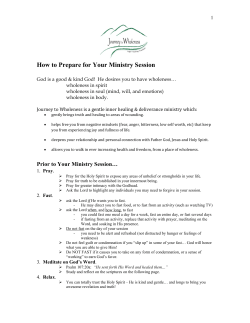 How to Prepare for Your Ministry Session