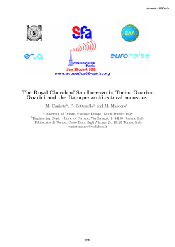 The Royal Church of San Lorenzo in Turin: Guarino