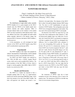 1999: Analysis of (sigma) and (pi) Bond in the Single
