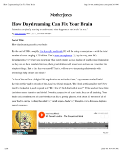 How Daydreaming Can Fix Your Brain