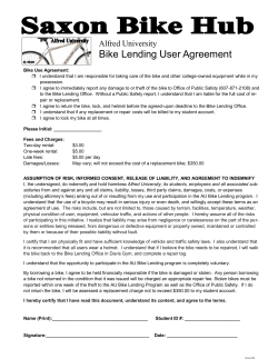 bike lending agreement form - My Alfred