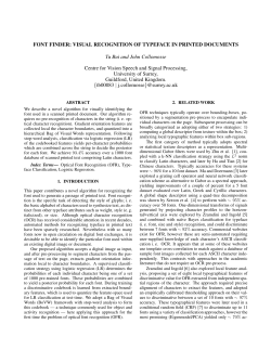 Font Finder: Visual Recognition of Typeface in Printed Documents