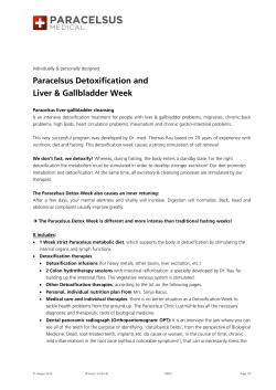 Paracelsus Detoxification and Liver