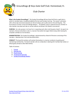 Sunday Groundhogs @ Keys Gate Golf Club