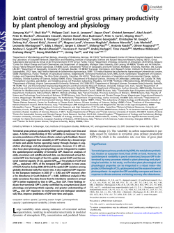 Joint control of terrestrial gross primary productivity by plant