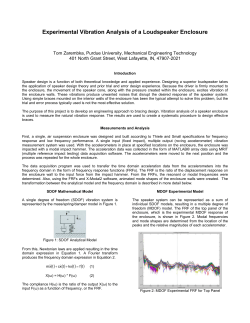 Experimental Vibration Analysis of a Loudspeaker Enclosure