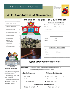 Unit 1: Foundations of Government