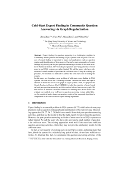 Cold-Start Expert Finding in Community Question Answering via