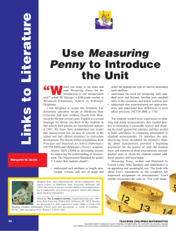 Measuring Penny_Junior_NCTM_2003