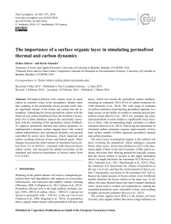 The importance of a surface organic layer in simulating permafrost