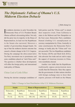 The Diplomatic Fallout of Obama`s U.S. Midterm Election Debacle
