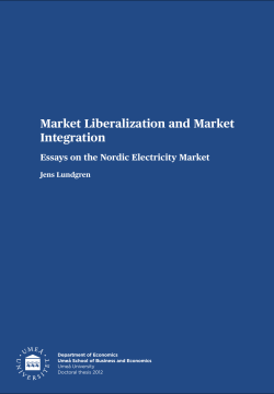 Market Liberalization and Market Integration