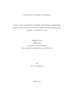 Neotectonic subsidence, sediment transport - Archipel