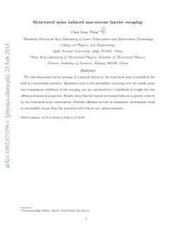 Structured noise induced non