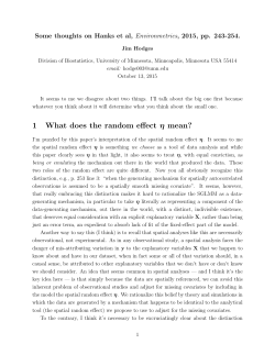 1 What does the random effect &eta; mean?