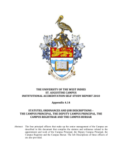 Roles of Deans and Senior Management - UWI St. Augustine