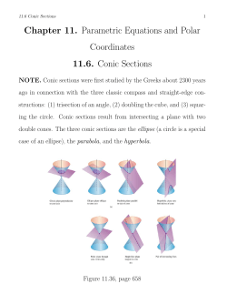 Chapter 11. Parametric Equations and Polar Coordinates