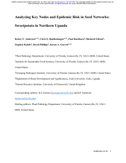 Sweetpotato in Northern Uganda