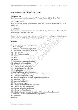 Conservation Agriculture