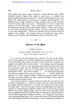 16cboes of tbe lPast. - Journal of the Royal Army Medical Corps