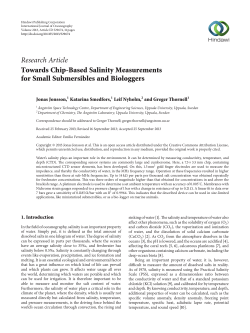 Towards Chip-Based Salinity Measurements for Small Submersibles