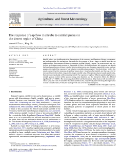 The response of sap flow in shrubs to rainfall pulses in the desert