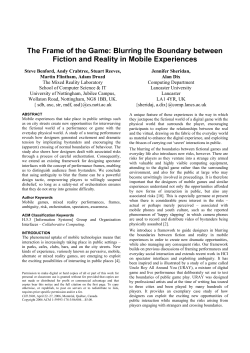 The Frame of the Game: Blurring the Boundary