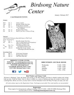Jan - Birdsong Nature Center