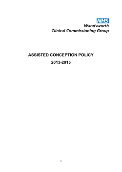 assisted conception policy 2013-2015