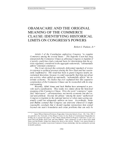 obamacare and the original meaning of the commerce clause