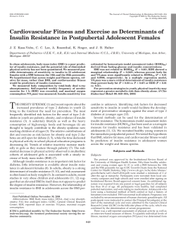 Cardiovascular Fitness and Exercise as
