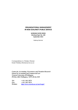 organisational management in new zealand`s public service